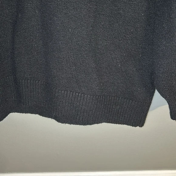 J Jason Wu Cutout Black Crewneck Sweater, Sz XS, Cotton Blend - Picture 4 of 8